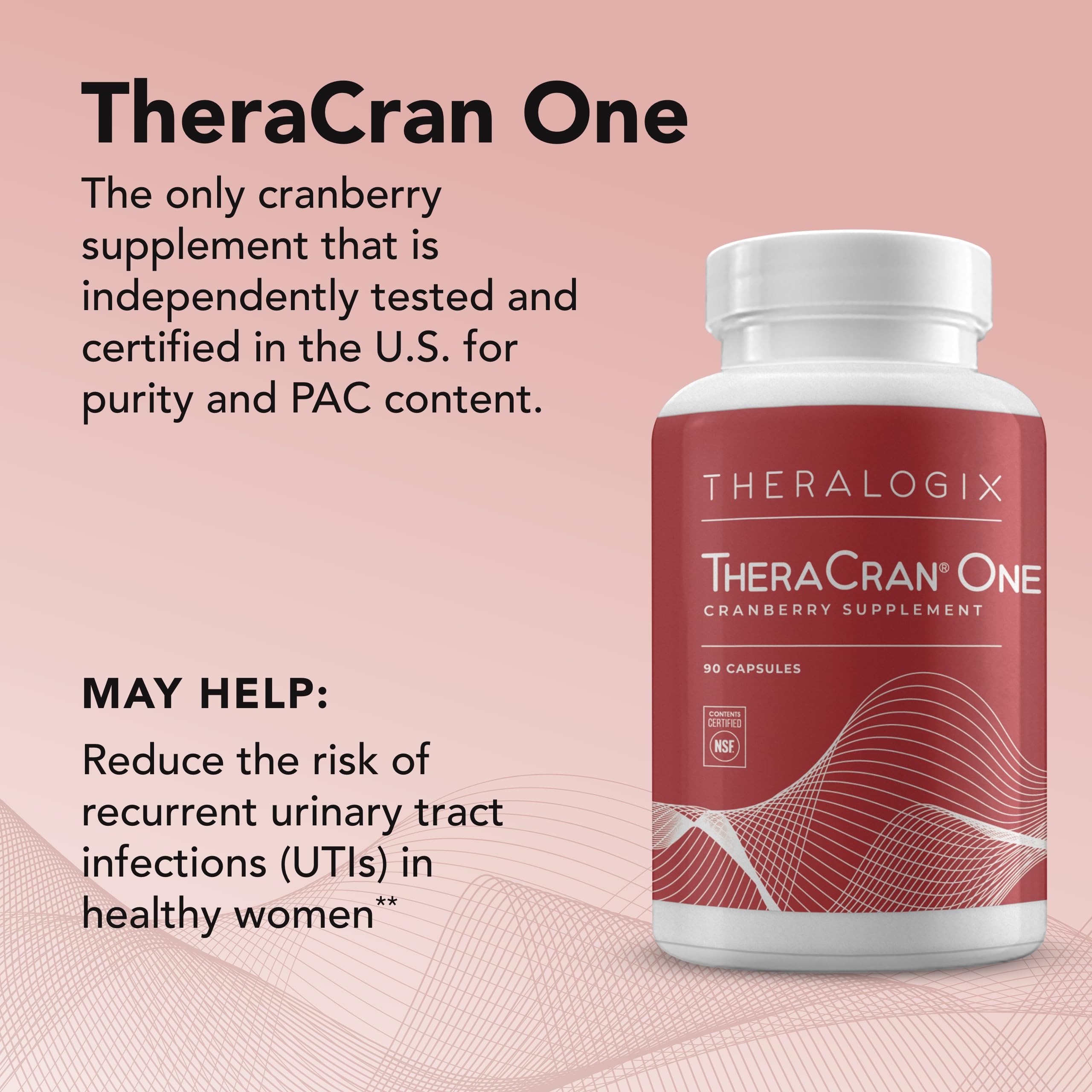 Foto 4 pulgar | Suplemento Theralogix Theracran One Cranberry 90 Cápsulas - Venta Internacional