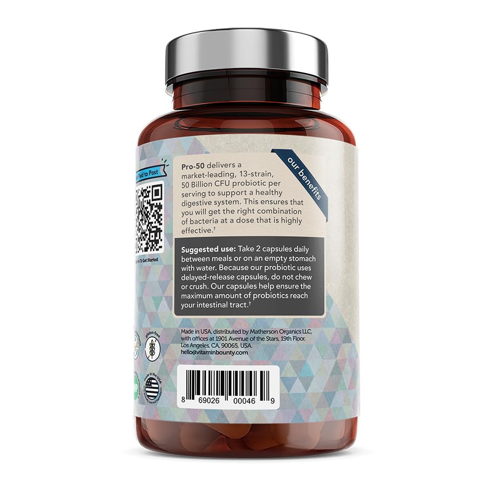 Foto 3 pulgar | Suplemento de Probióticos Vitamin Bounty Pro-50 60 Cápsulas - Venta Internacional