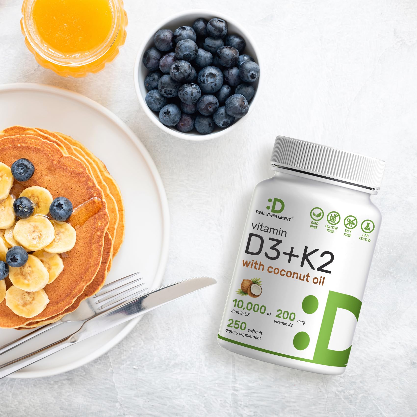 Foto 7 pulgar | Suplemento Deal Supplement Vitamina D3 K2 5000 Ui 250 Cápsulas - Venta Internacional