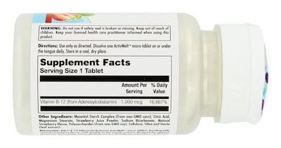 Foto 2 | Suplemento Kal B-12 de Adenosilcobalamina 1000 Mcg 90 Microcomprimidos - Venta Internacional