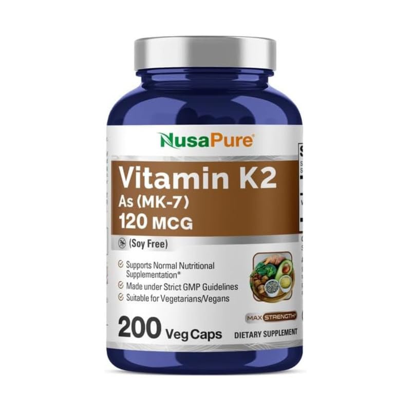 Foto 2 pulgar | Suplemento Nusapure Vitamina K2 Mk7 200 Cápsulas Vegetarianas - Venta Internacional