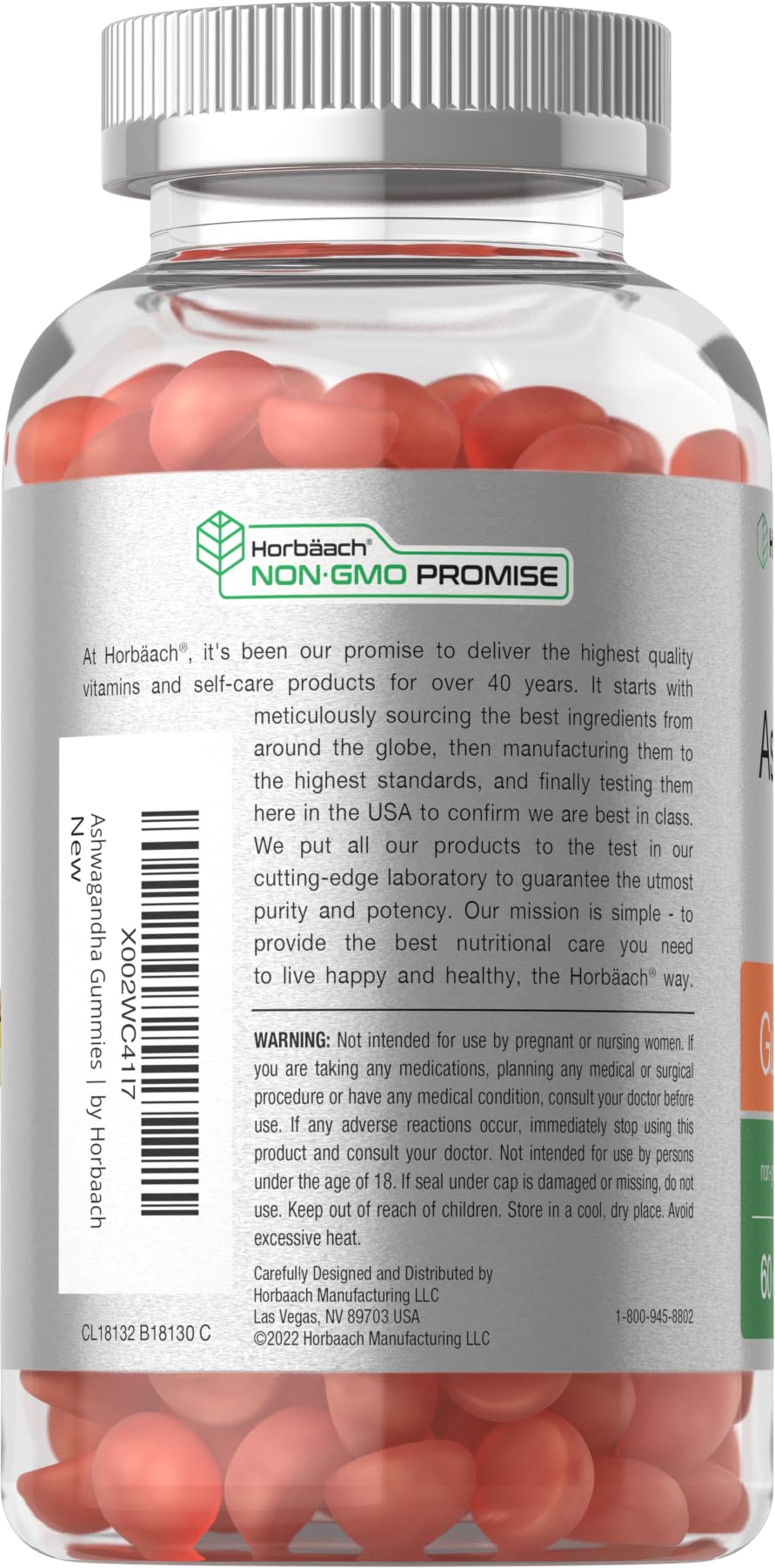 Foto 4 pulgar | Suplemento Horbaach Gomitas De Ashwagandha 60 Unidades Veganas - Venta Internacional