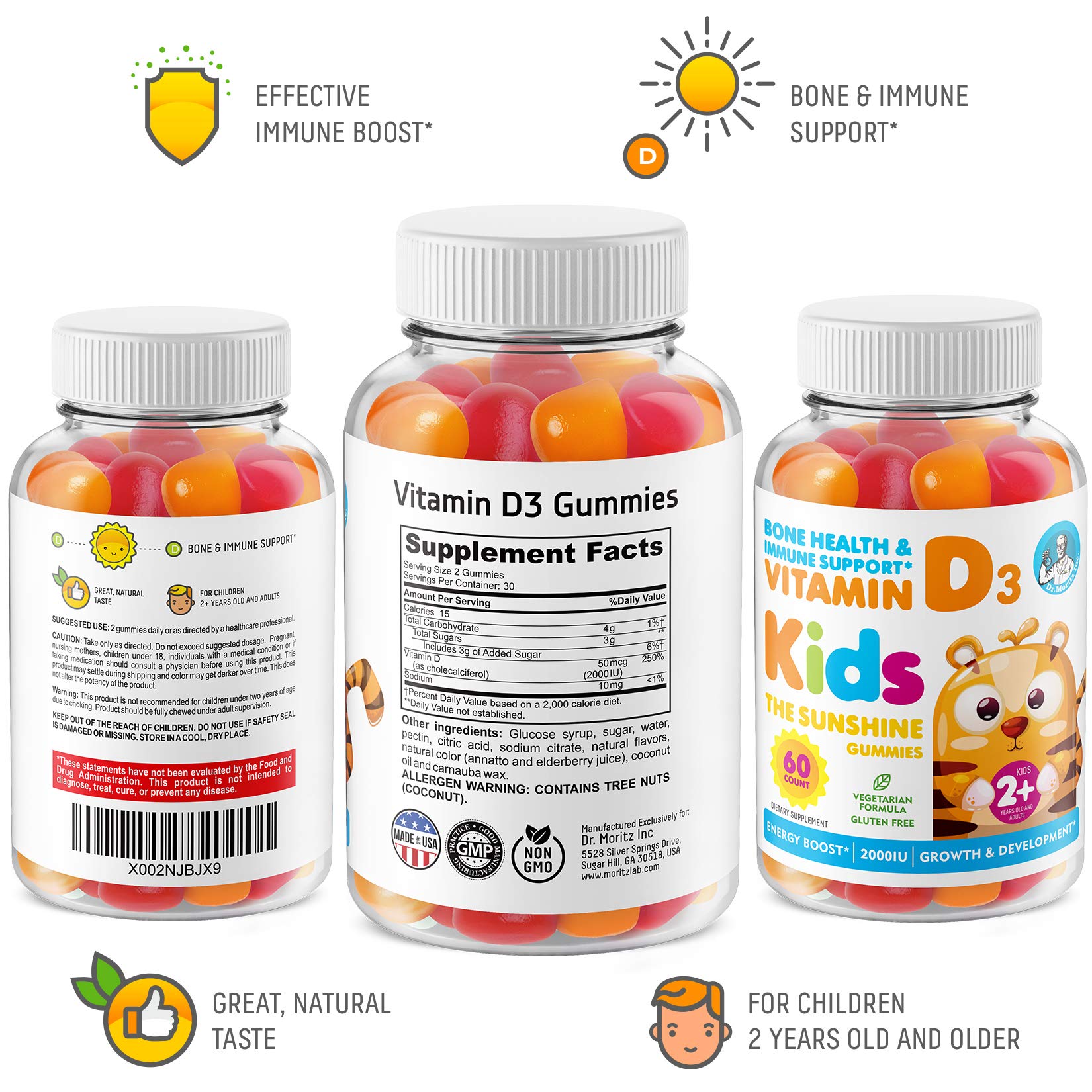 Foto 6 pulgar | Gomitas de Vitamina D Dr. Moritz 2000 Ui 60 unidades- Venta Internacional