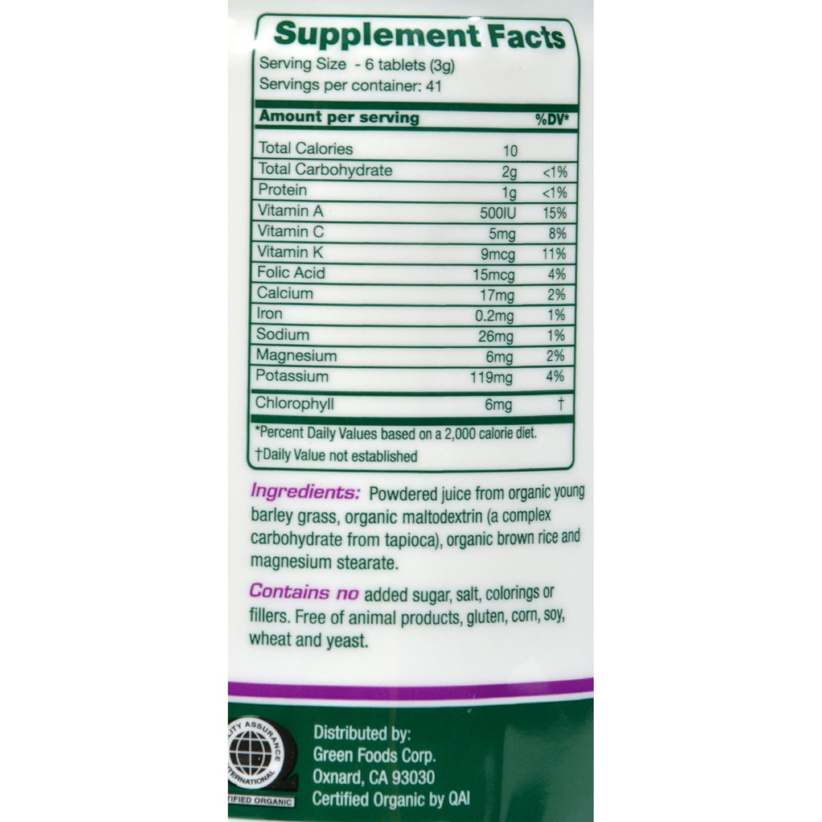 Foto 3 pulgar | Suplemento Green Foods Green Magma 250 Comprimidos - Venta Internacional