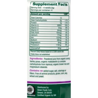 Foto 2 | Suplemento Green Foods Green Magma 250 Comprimidos - Venta Internacional
