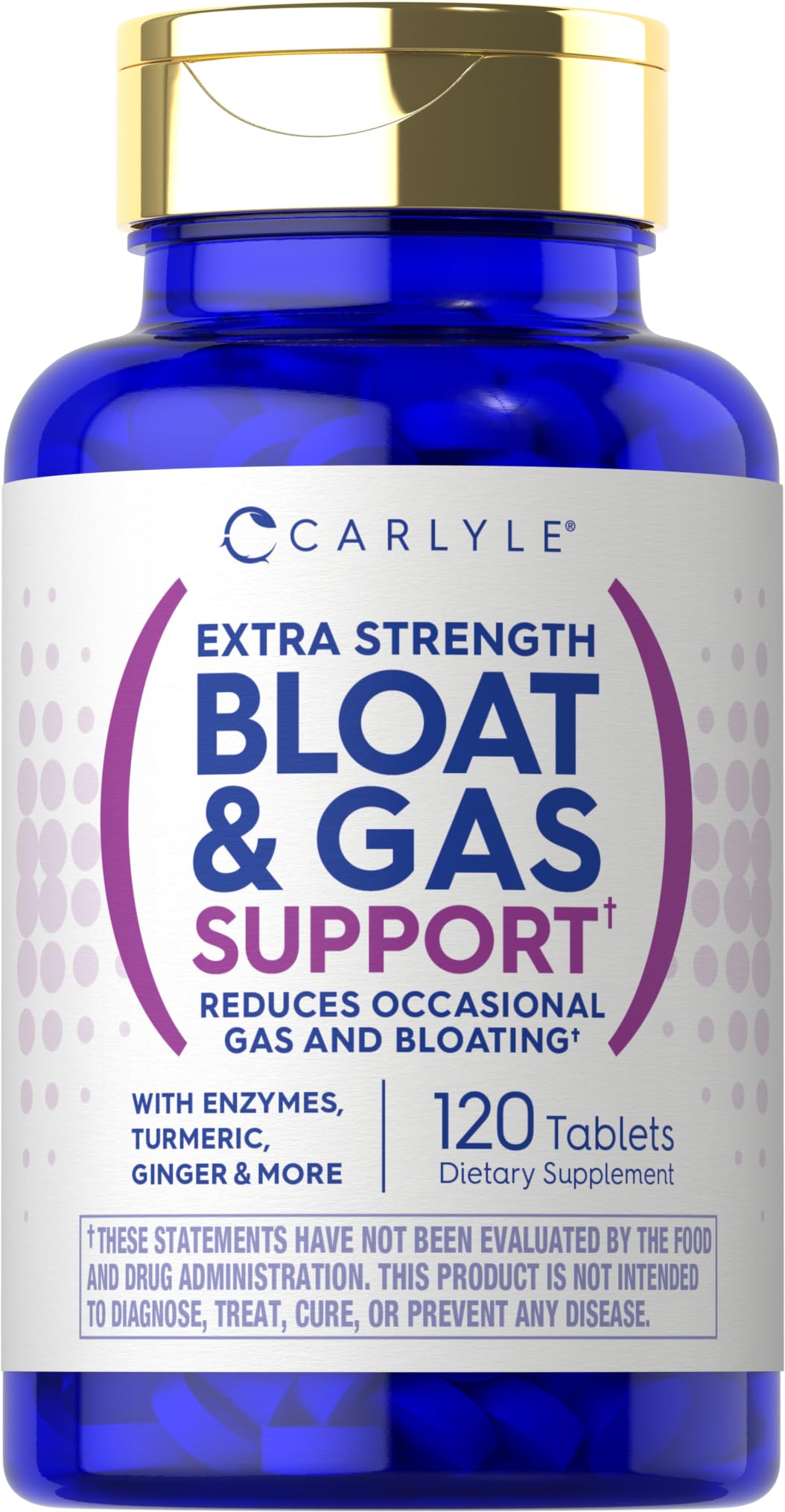 Suplemento Carlyle Bloat & Gas Support 120 Comprimidos - Venta Internacional