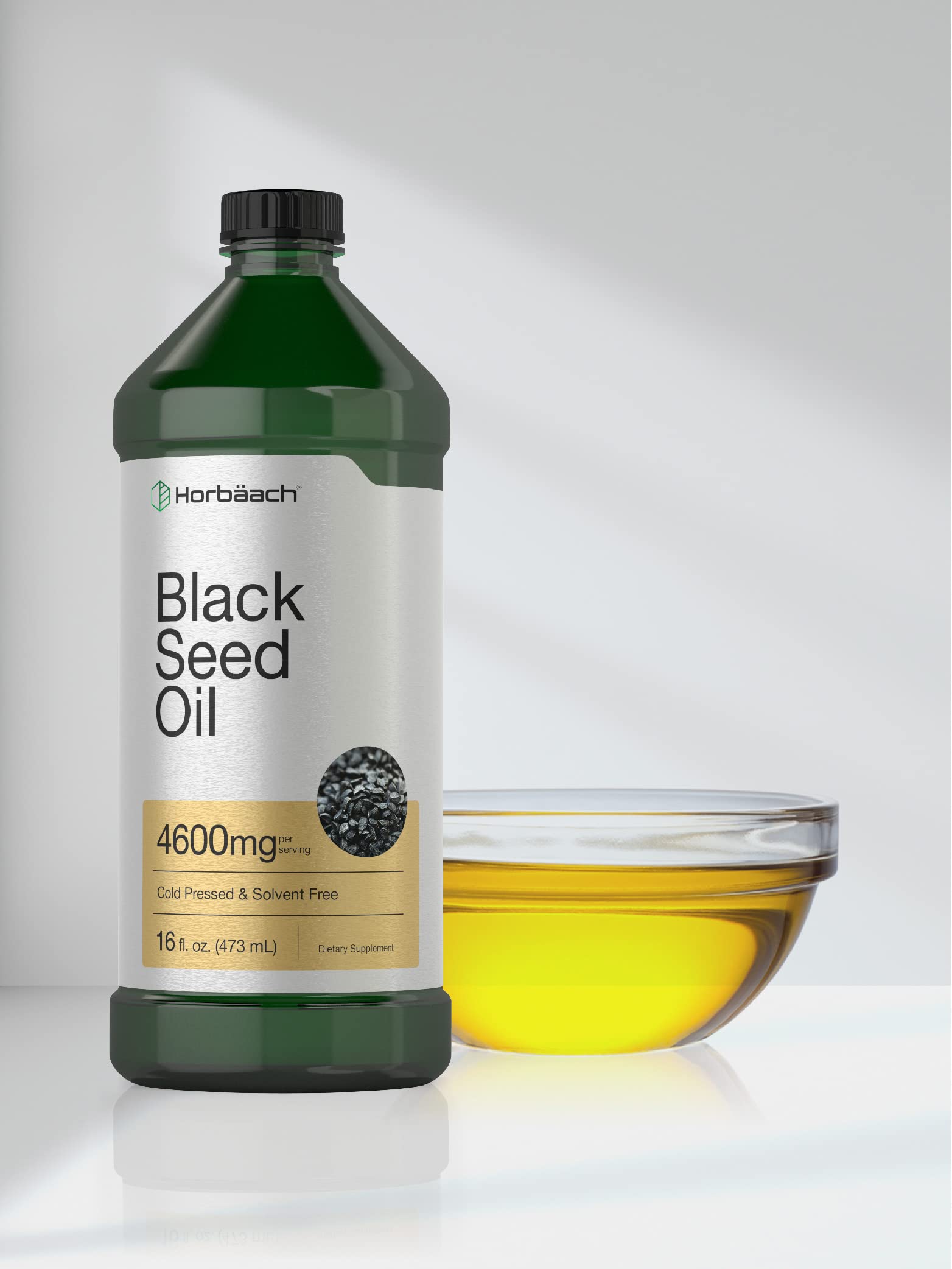 Foto 8 pulgar | Suplemento de Aceite de Semilla Negra Horbäach 4600 Mg 460 Ml Prensado En Frío - Venta Internacional
