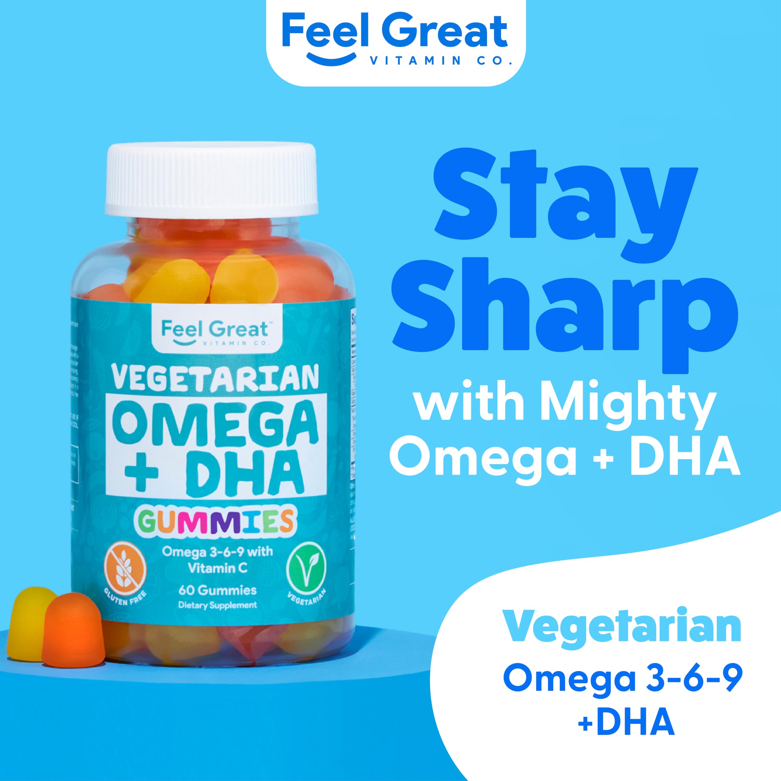 Foto 3 pulgar | Suplemento de Gomitas Feel Great Vitamin Co. Dha y Omega - Venta Internacional