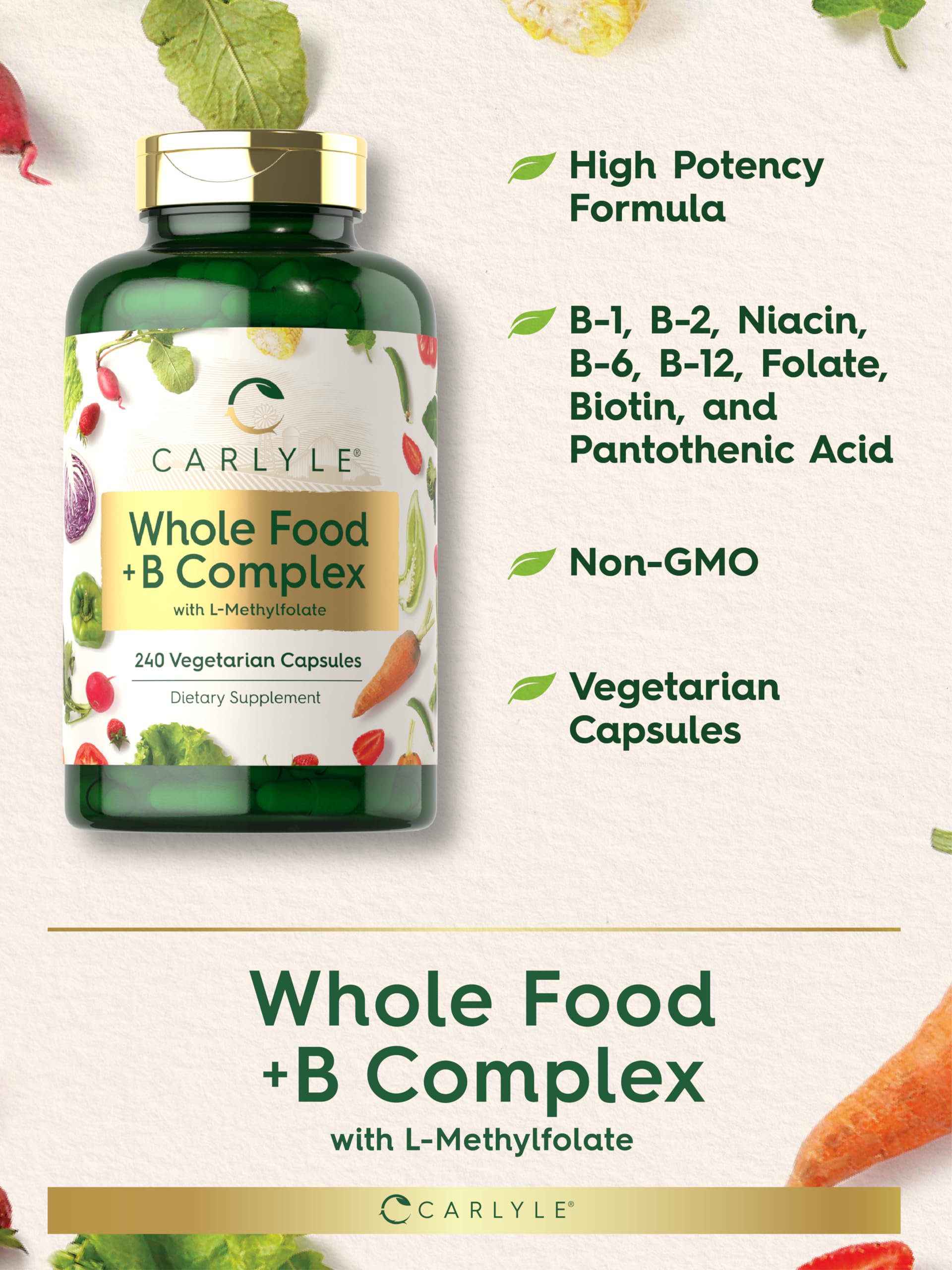 Foto 5 pulgar | Suplemento Multivitamínico Carlyle Whole Food 240 Cápsulas - Venta Internacional