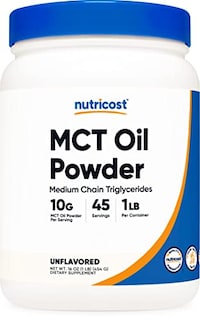 Foto 1 | Aceite Mct En Polvo Nutricost Premium, 454 G (450 Ml) Para Dieta Cetogénica - Venta Internacional.