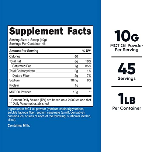Foto 3 pulgar | Aceite Mct En Polvo Nutricost Premium, 454 G (450 Ml) Para Dieta Cetogénica - Venta Internacional.