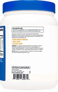 Foto 3 | Aceite Mct En Polvo Nutricost Premium, 454 G (450 Ml) Para Dieta Cetogénica - Venta Internacional.