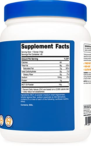 Foto 4 | Aceite Mct En Polvo Nutricost Premium, 454 G (450 Ml) Para Dieta Cetogénica - Venta Internacional.
