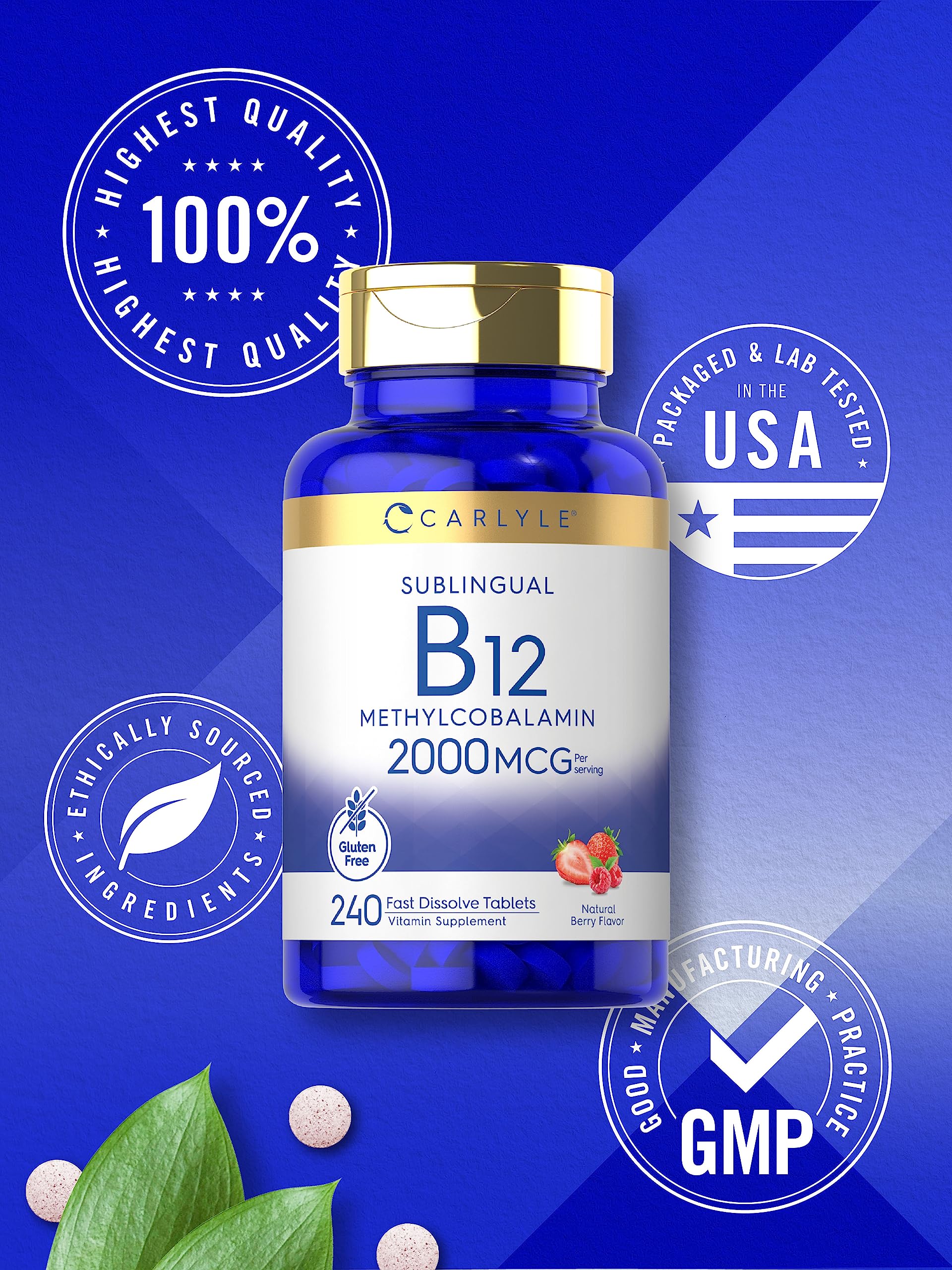 Foto 6 pulgar | Suplemento Carlyle de Vitamina B-12 2000 Mcg 240 Tabletas - Venta Internacional