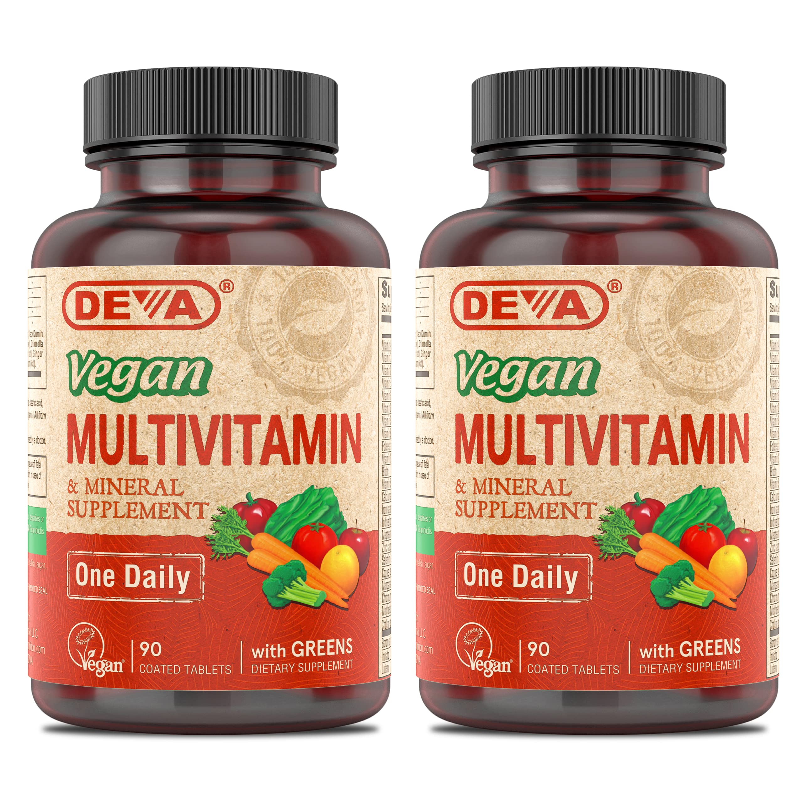 Foto 2 pulgar | Suplemento Multivitamínico y Mineral Vegano Deva 90 Comprimidos X2 - Venta Internacional