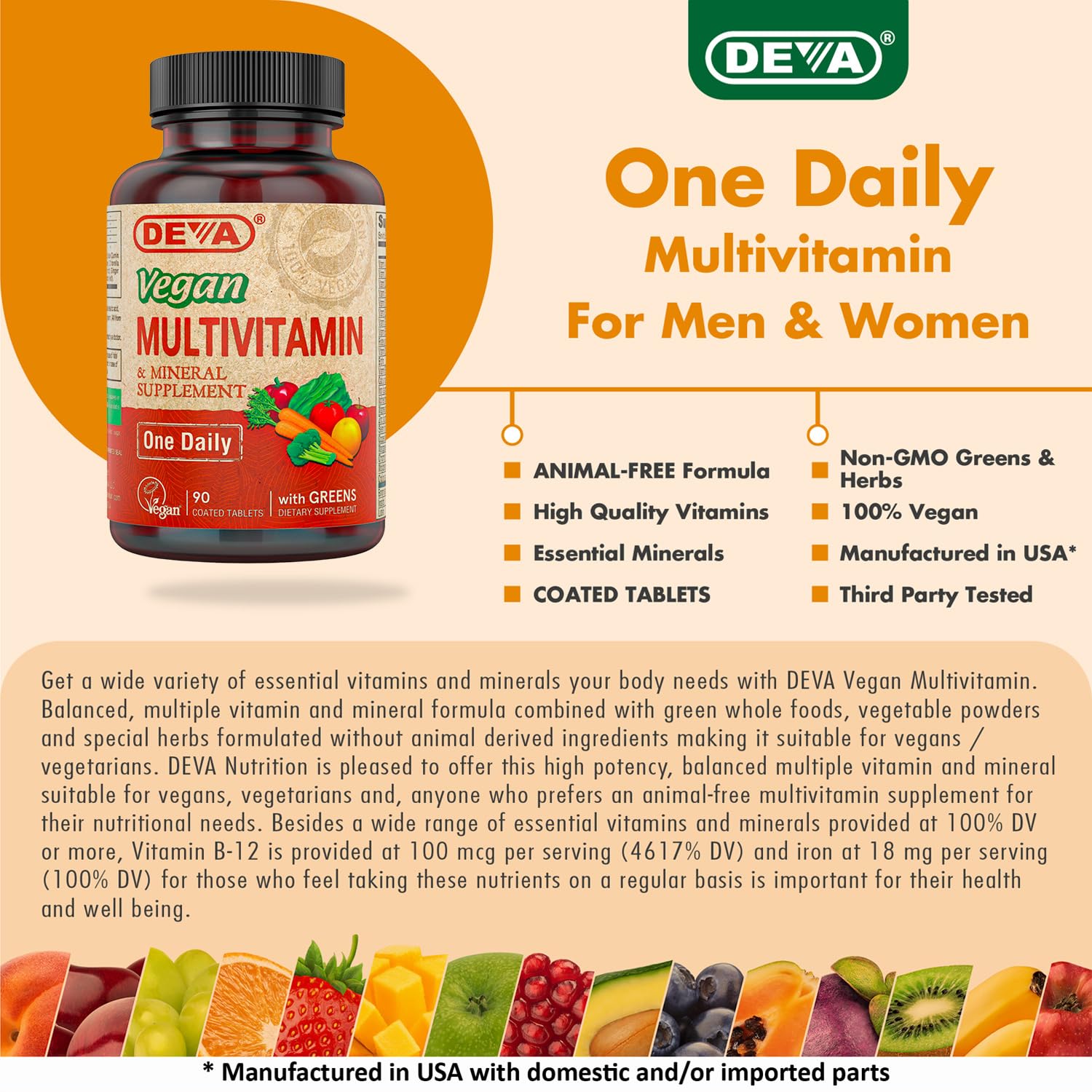 Foto 8 pulgar | Suplemento Multivitamínico y Mineral Vegano Deva 90 Comprimidos X2 - Venta Internacional