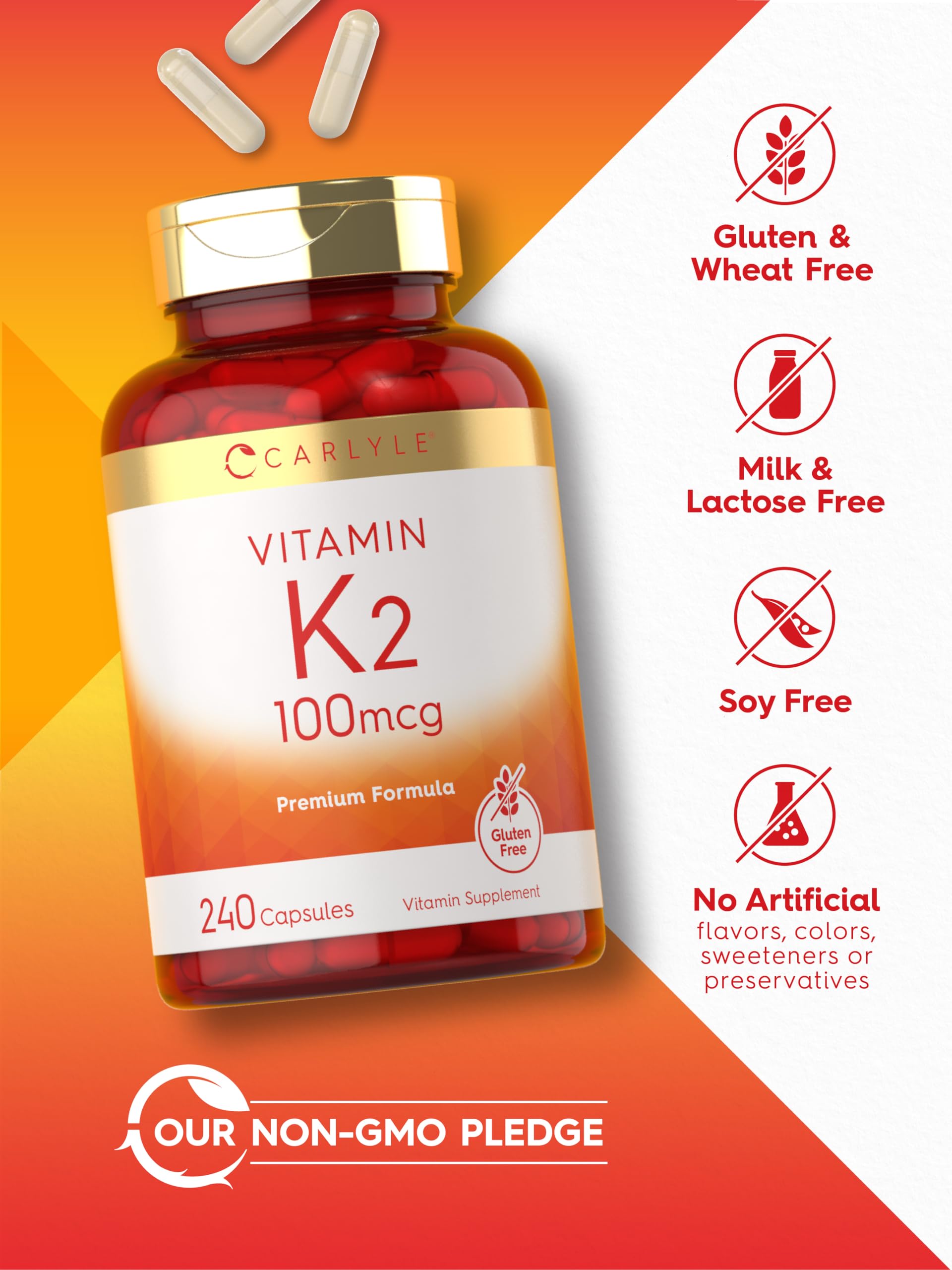 Foto 6 pulgar | Suplemento Carlyle de Vitamina K2 100 Mcg Mk-4 240 Cápsulas - Venta Internacional