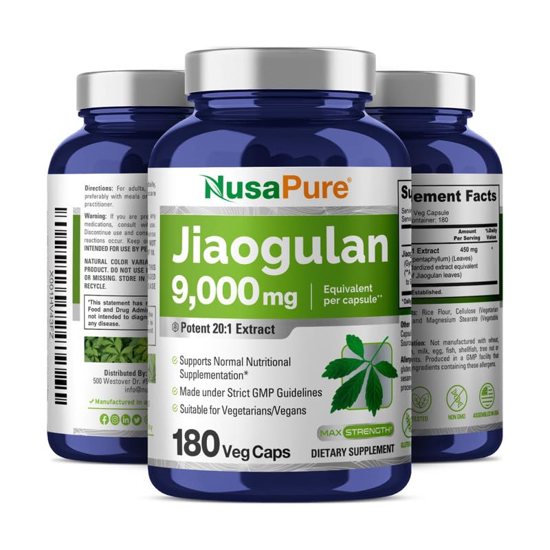 Foto 5 pulgar | Suplemento Nusapure Jiaogulan 9000 Mg 180 Cápsulas - Venta Internacional