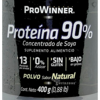 Foto 5 | Proteína de Soya 90 % Natural 400 G Prowinner