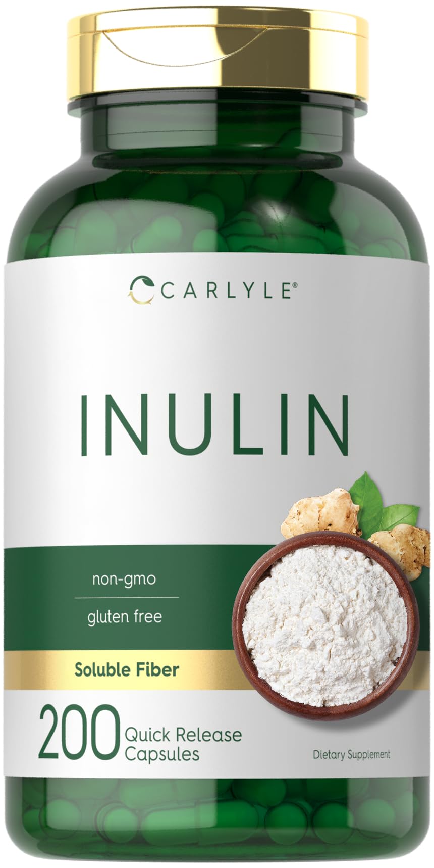 Suplemento Carlyle Cápsulas de Inulina en Polvo 200 Unidades - Venta Internacional