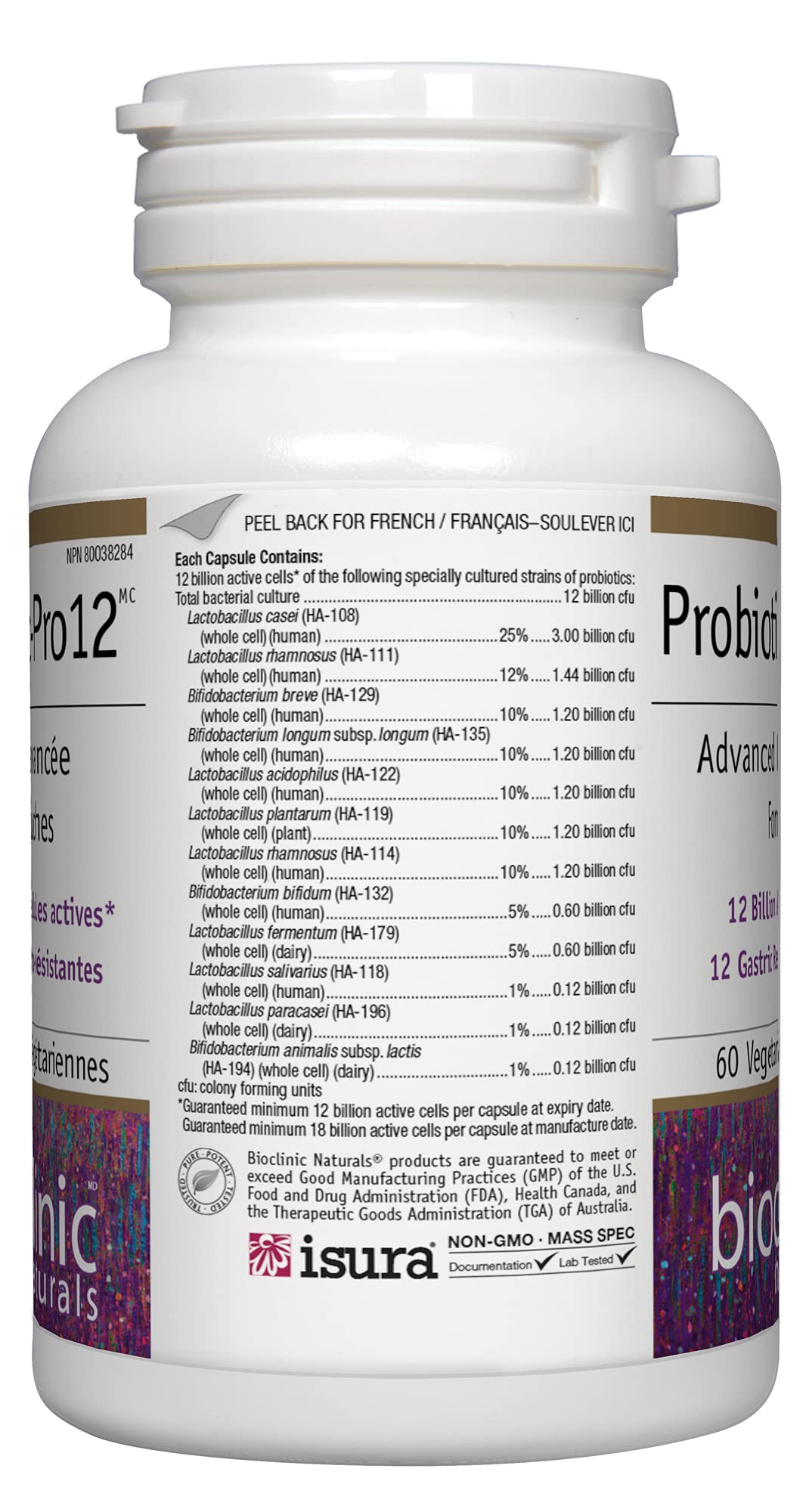 Foto 5 pulgar | Suplemento Bioclinic Probiotic Pro 12 60 Cápsulas- Venta Internaciona