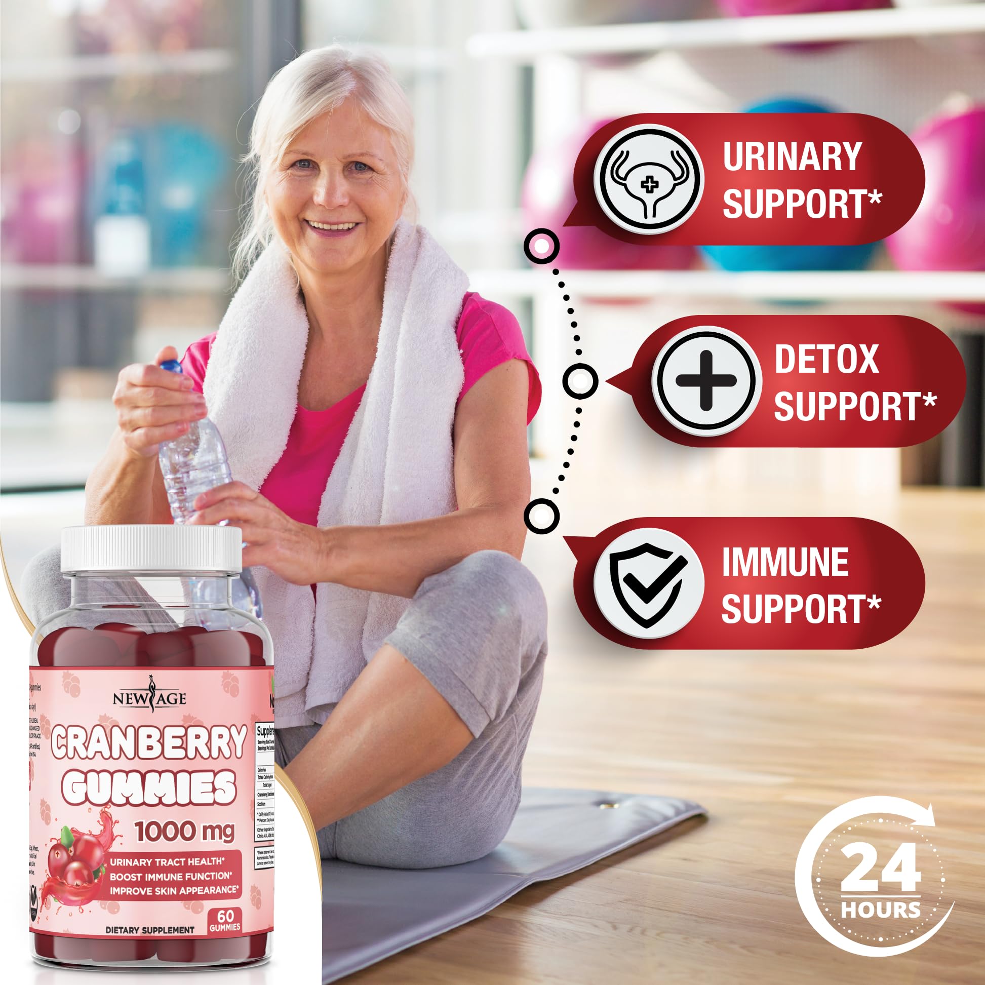 Foto 4 pulgar | Suplemento New Age Gummies de Arándano para El Tracto Urinario 1000 Mg - Venta Internacional
