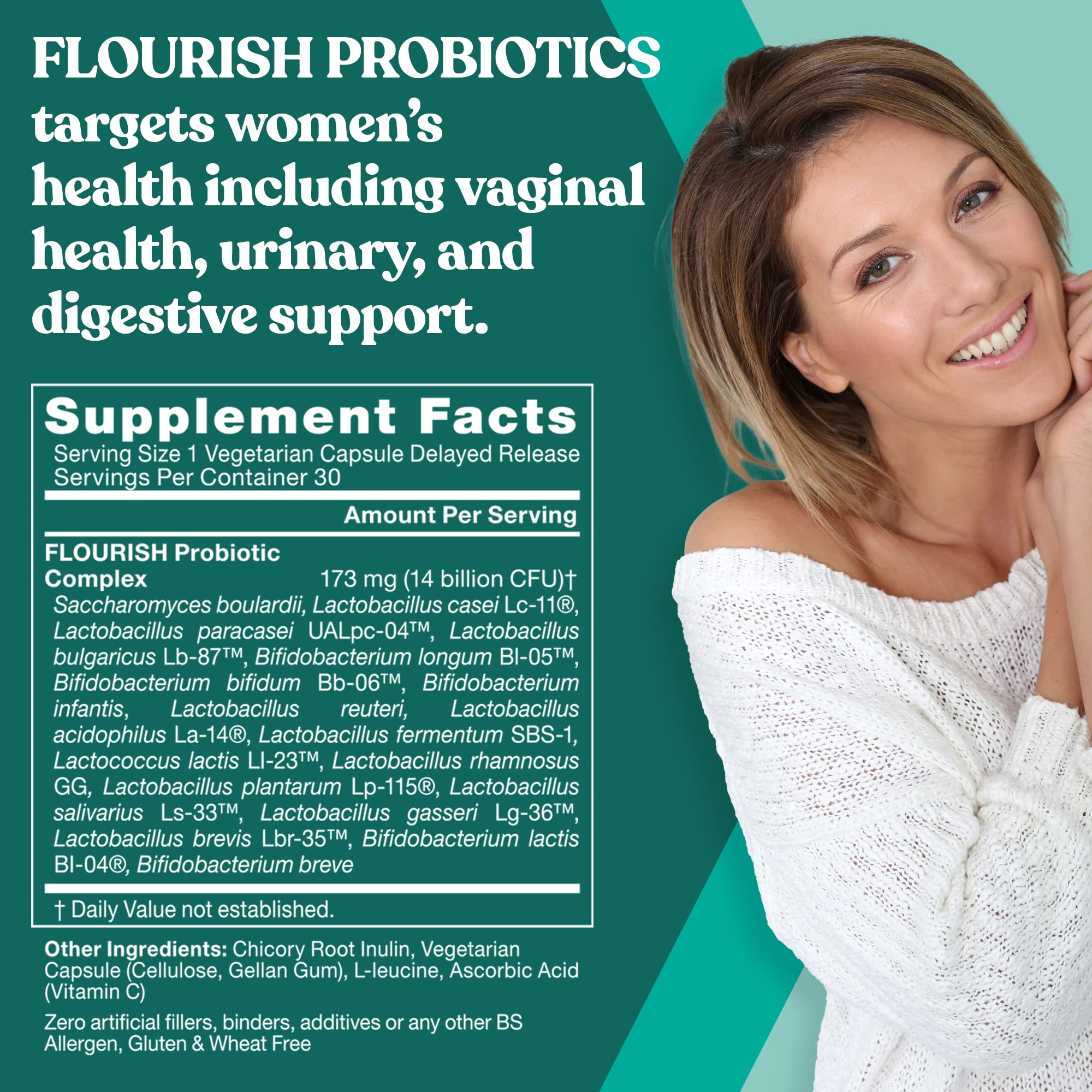 Foto 3 pulgar | Suplemento Eu Natural Flourish con Probióticos y Prebióticos - Venta Internacional