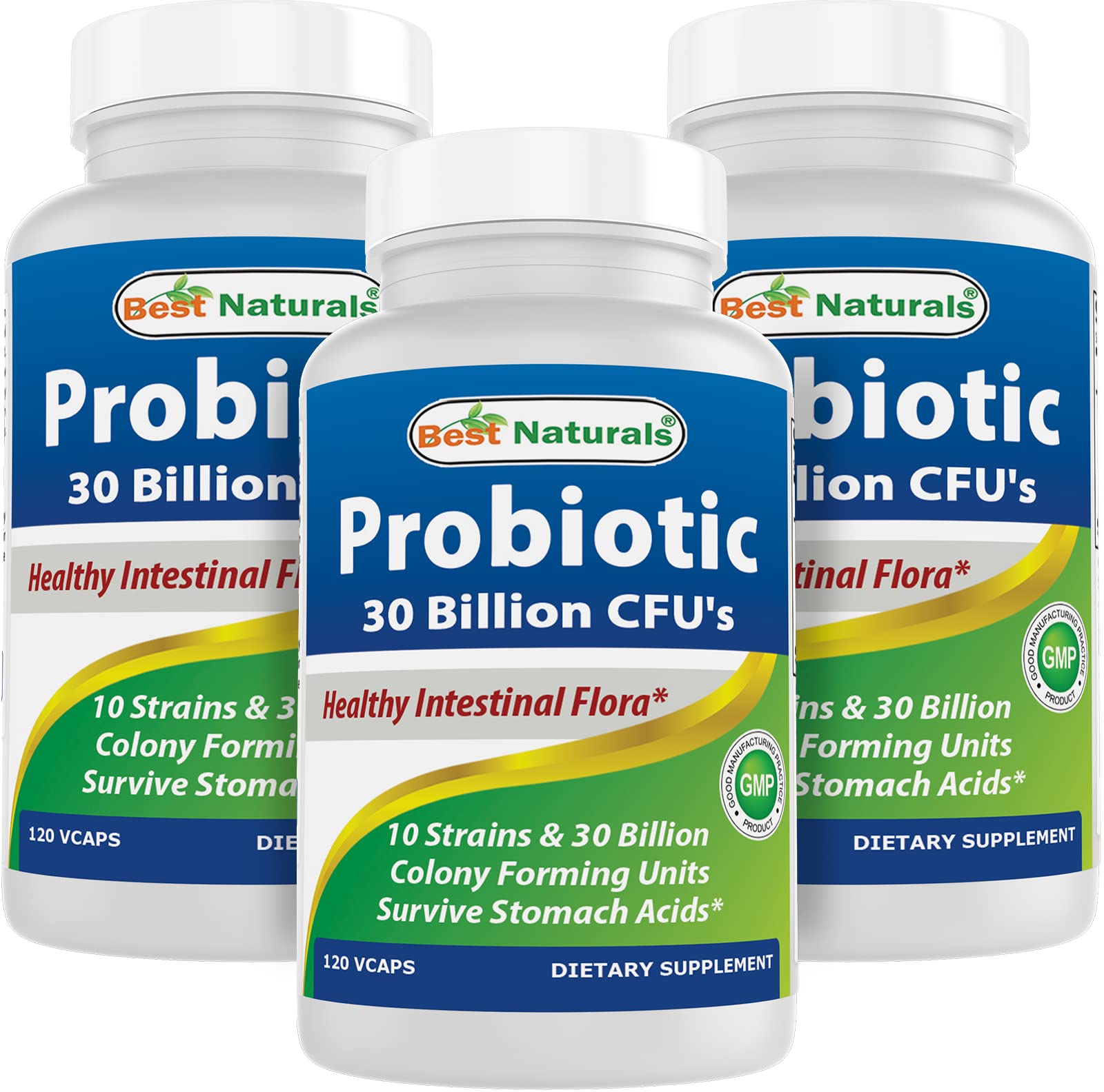 Foto 2 pulgar | Probiotic Best Naturals 10 Cepas 30 Mil Millones 120 Cápsulas X3 - Venta Internacional