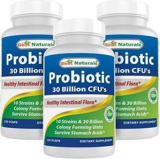 Foto 1 | Probiotic Best Naturals 10 Cepas 30 Mil Millones 120 Cápsulas X3 - Venta Internacional