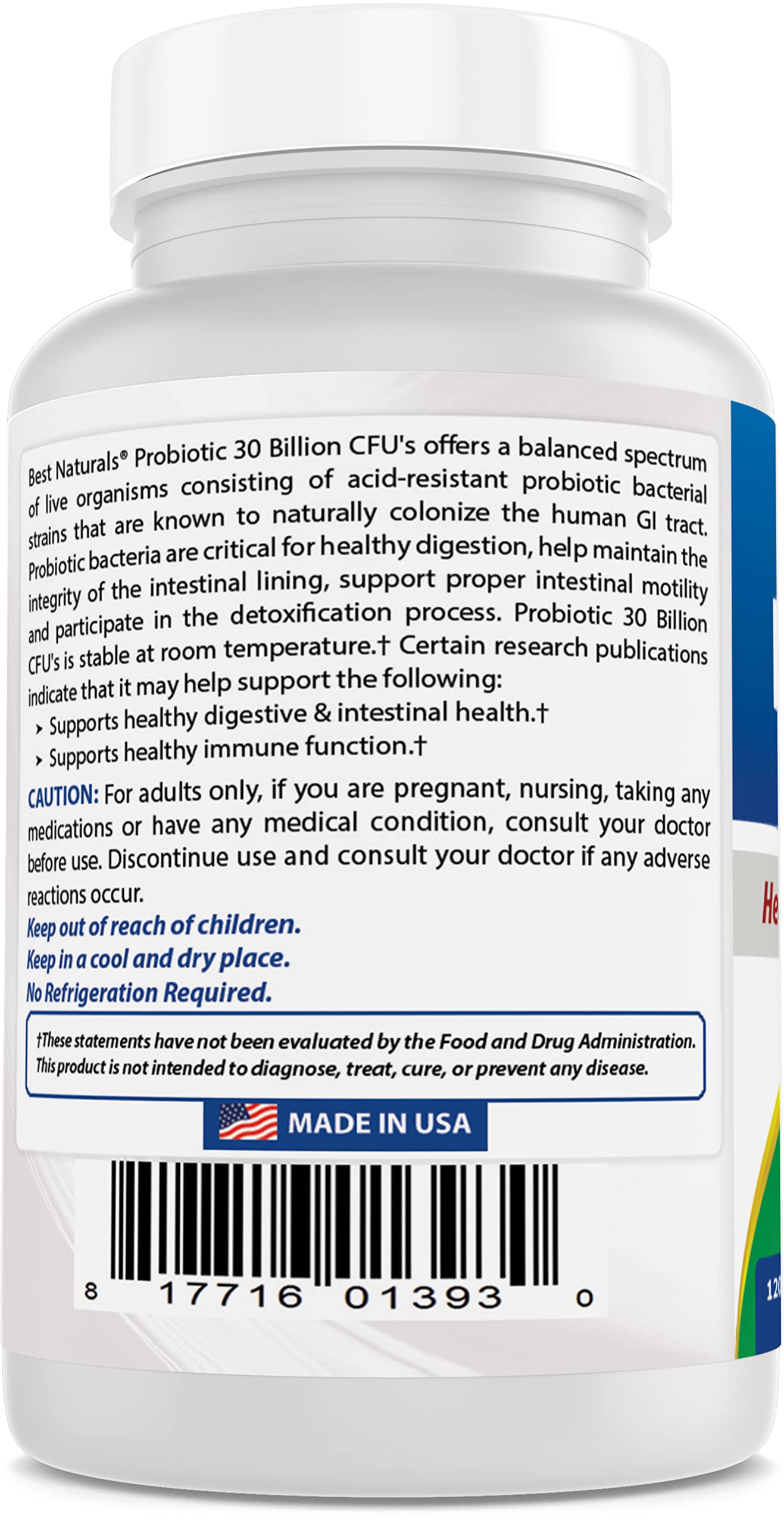 Foto 7 pulgar | Probiotic Best Naturals 10 Cepas 30 Mil Millones 120 Cápsulas X3 - Venta Internacional