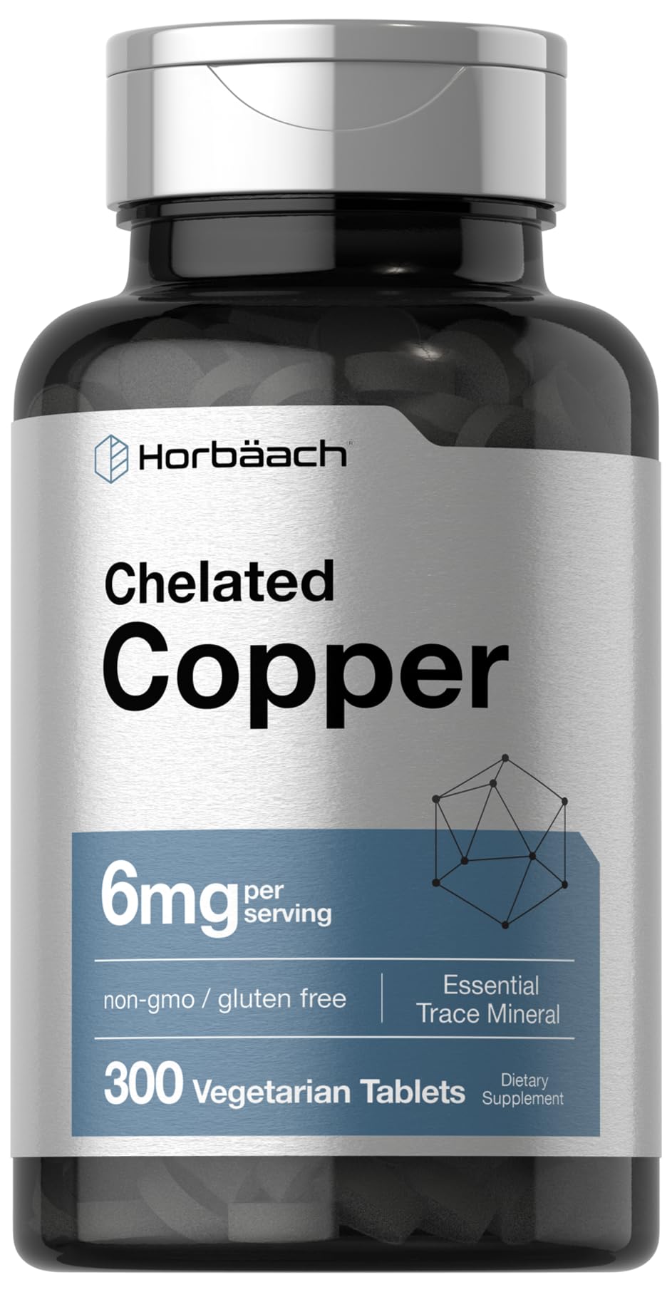 Foto 1 | Suplemento Horbäach de Cobre Quelado 6 Mg 300 Comprimidos - Venta Internacional