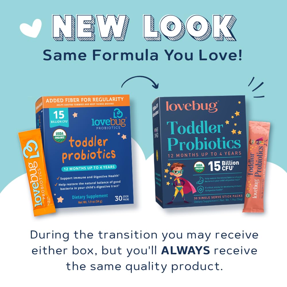 Foto 2 | Probióticos Lovebug para Niños de 12 Meses a 4 Años - 2 Cajas con 30 Piezas C/U - Venta Internacional