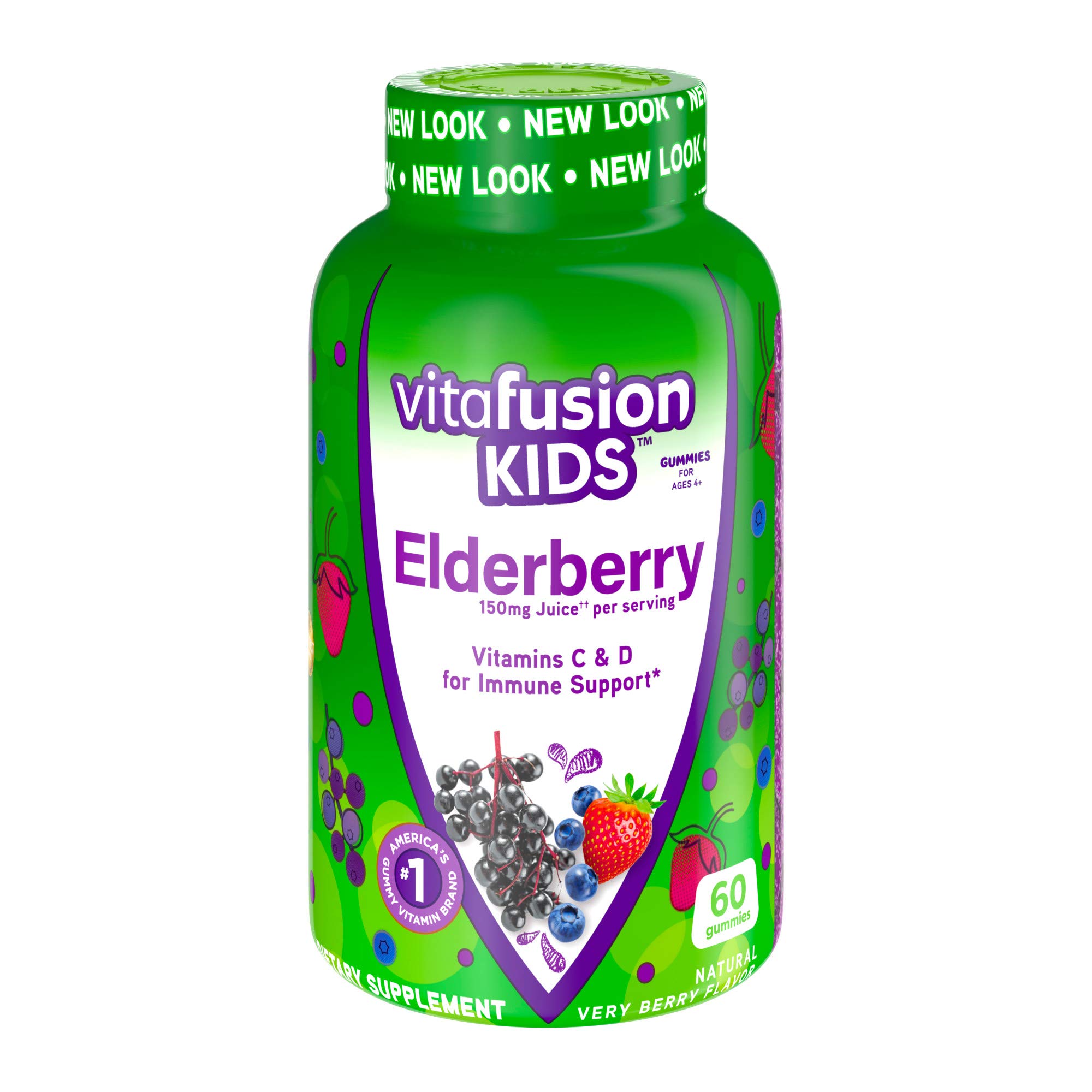Foto 2 pulgar | Vitaminas En Gomitas Vitafusion Kids Saúco 60 Unidades Para Apoyar El Sistema Inmunitario - Venta Internacional