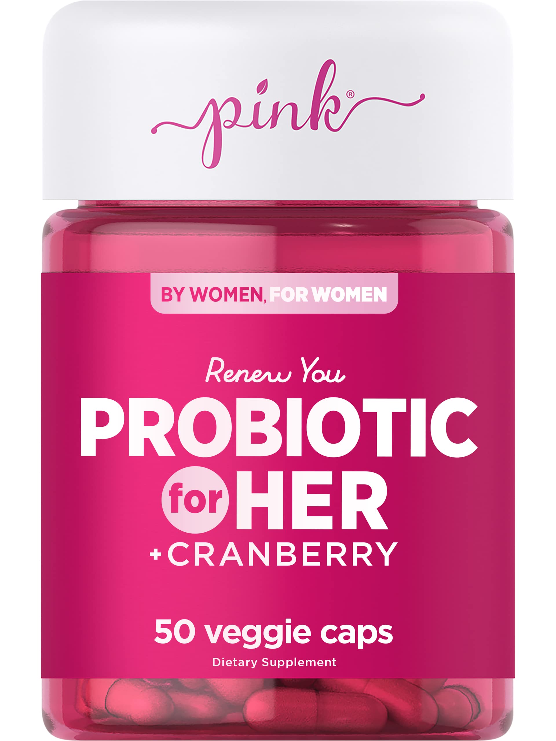 Foto 2 pulgar | Suplemento Pink Probiotics para La Salud Digestiva de la Mujer 50 Cápsulas - Venta Internacional