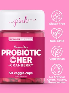 Foto 4 | Suplemento Pink Probiotics para La Salud Digestiva de la Mujer 50 Cápsulas - Venta Internacional
