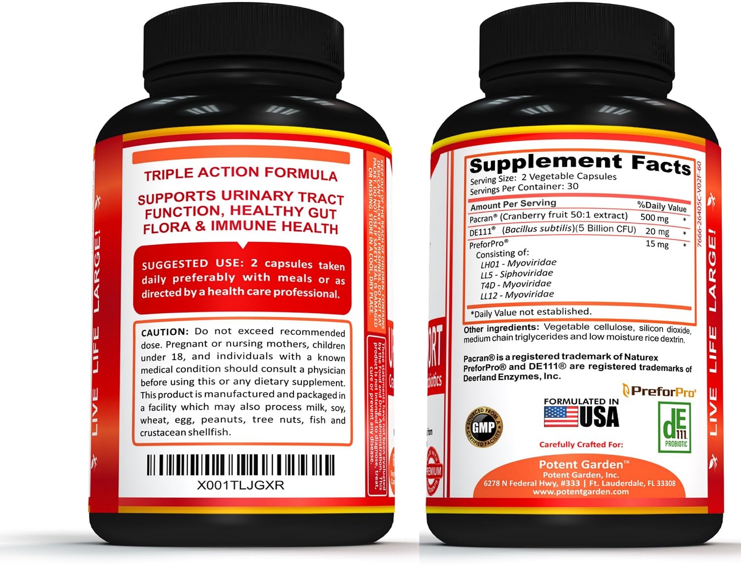 Foto 6 pulgar | Suplemento Potent Garden Urinary Support Women 60 Cápsulas - Venta Internacional