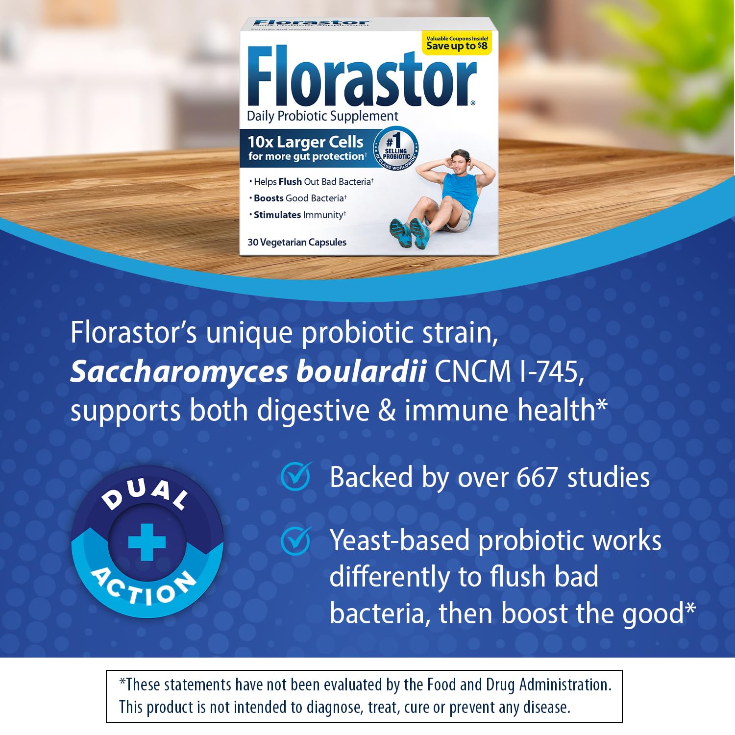 Foto 3 pulgar | Probióticos Florastor 30 Cápsulas para La Salud Digestiva E Inmunológica - Venta Internacional