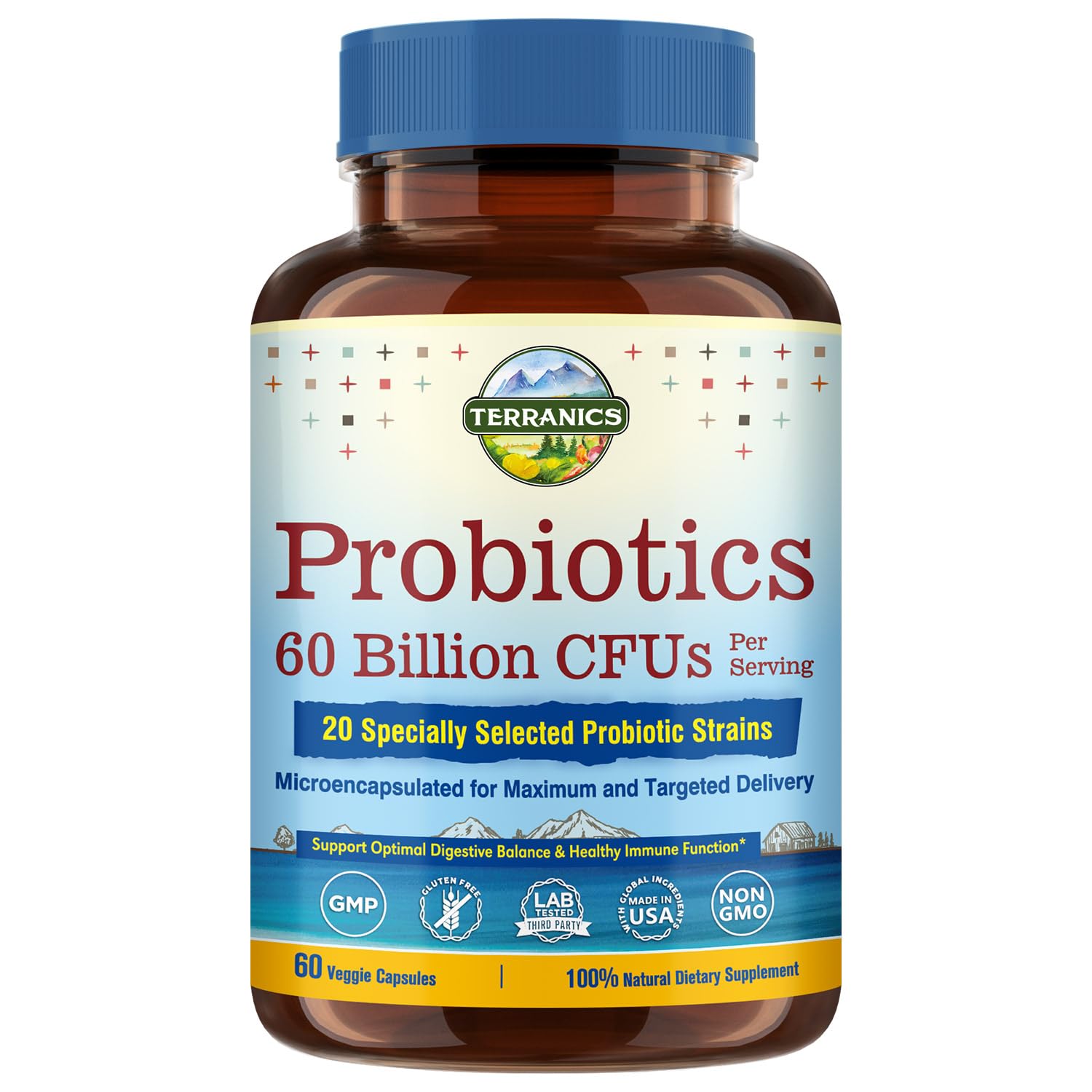 Foto 2 pulgar | Suplemento Probiótico Terranics Probiotics 60 Mil Millones De Cfu - Venta Internacional