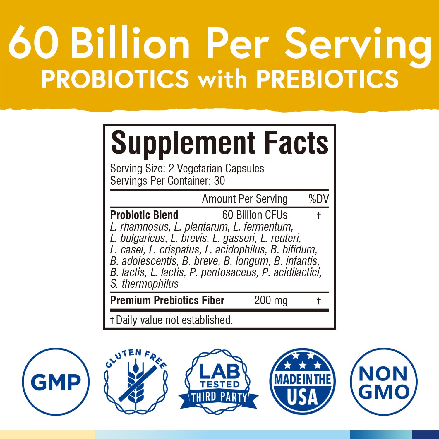 Foto 3 pulgar | Suplemento Probiótico Terranics Probiotics 60 Mil Millones De Cfu - Venta Internacional