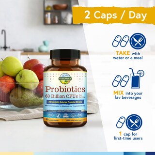 Foto 7 | Suplemento Probiótico Terranics Probiotics 60 Mil Millones De Cfu - Venta Internacional