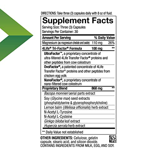 Foto 2 | Suplemento 4life Transfer Factor Recall Brain Support 90 Cápsulas - Venta Internacional