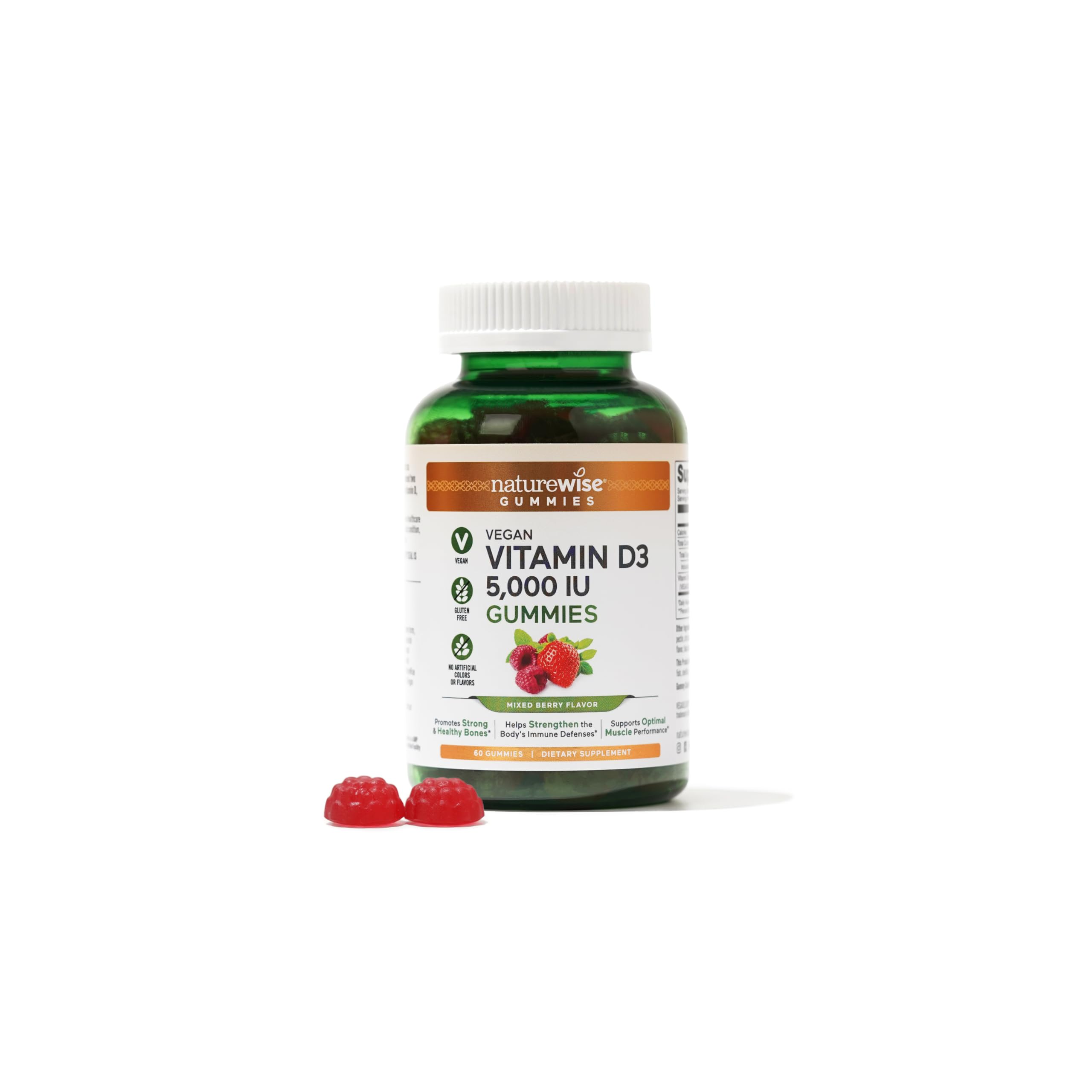 Foto 2 pulgar | Gomitas de Vitamina D Naturewise 5000 Ui 60 Gomitas para Adultos - Venta Internacional