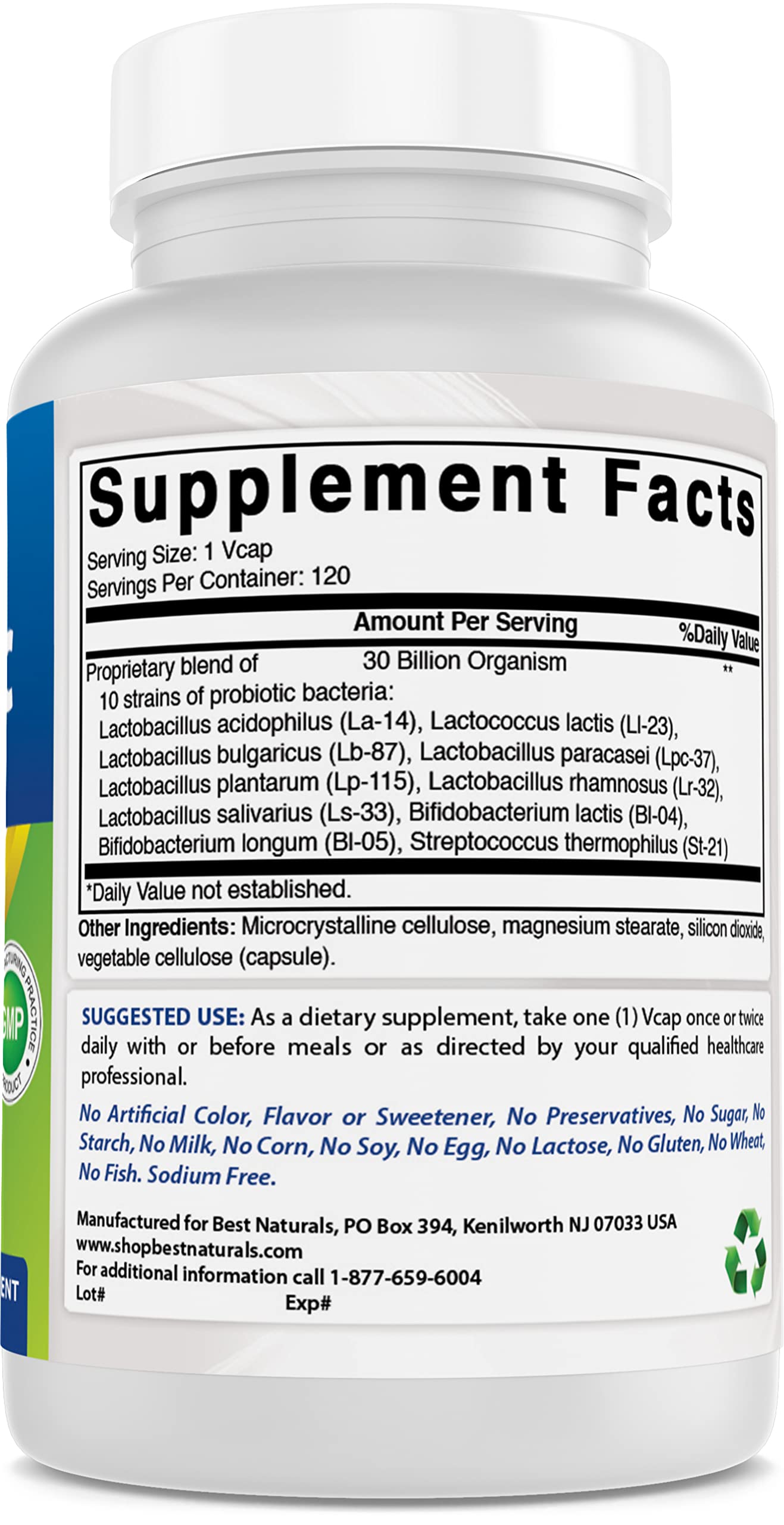 Foto 6 pulgar | Suplemento Best Naturals Probiotic 2 Paquetes de 120 Cápsulas-Venta Internacional