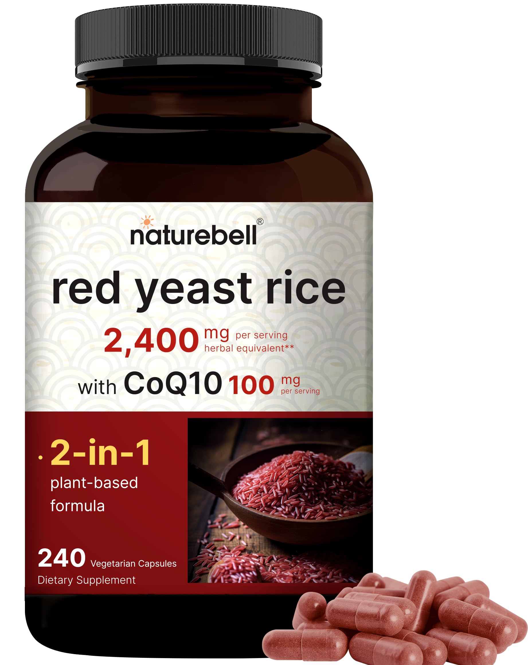 Foto 1 | Suplemento Naturebell Red Yeast Rice 240 Cápsulas-Venta Internacional