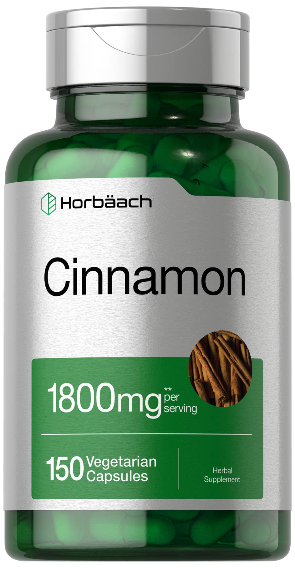 Foto 2 pulgar | Suplemento Horbaach Canela 1800 mg 150 Cápsulas - Venta Internacional