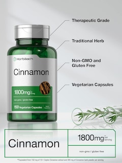 Foto 3 | Suplemento Horbaach Canela 1800 mg 150 Cápsulas - Venta Internacional