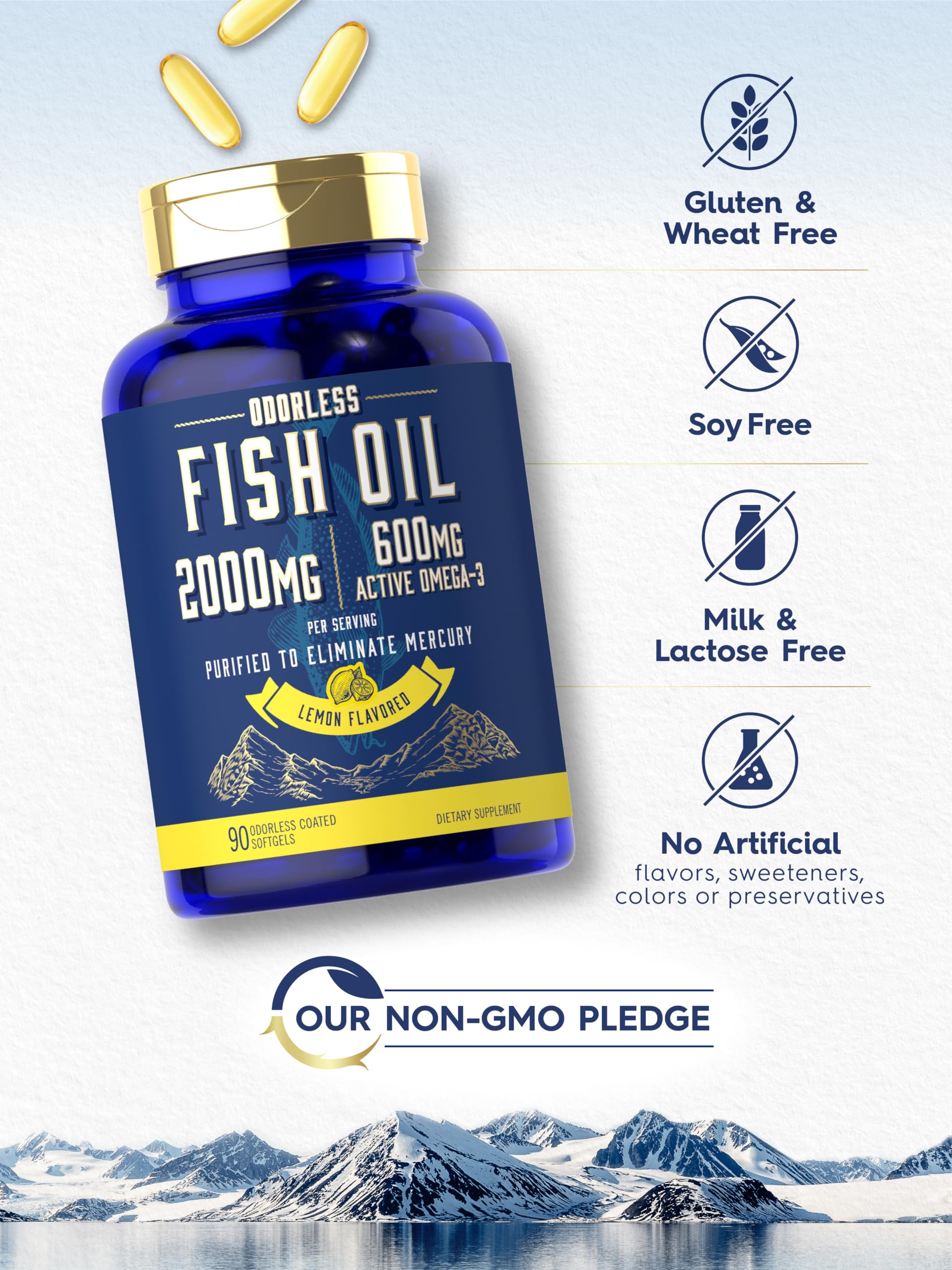 Foto 6 pulgar | Suplemento de Aceite De Pescado Carlyle 2000 Mg - Venta Internacional