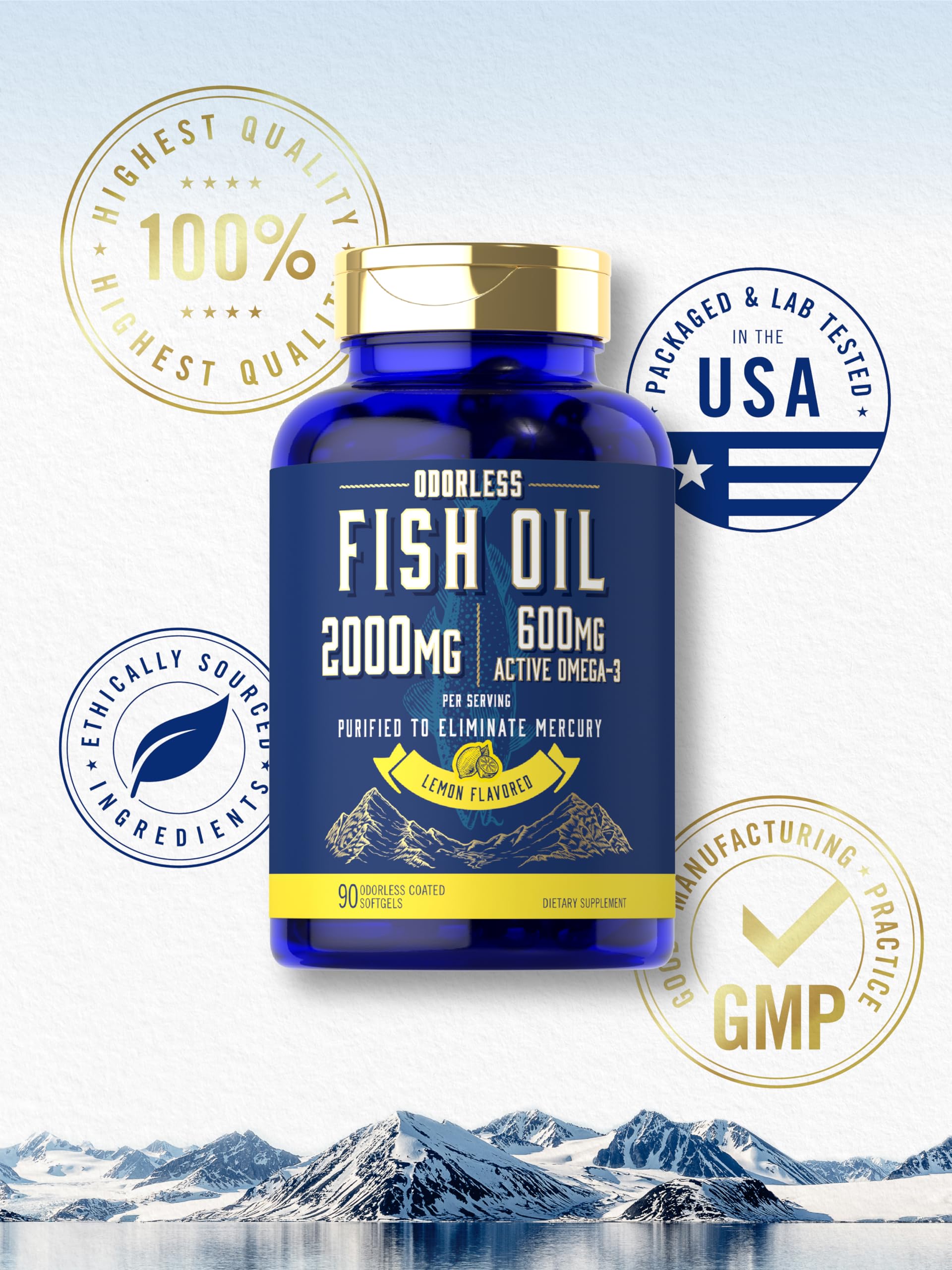 Foto 7 pulgar | Suplemento de Aceite De Pescado Carlyle 2000 Mg - Venta Internacional