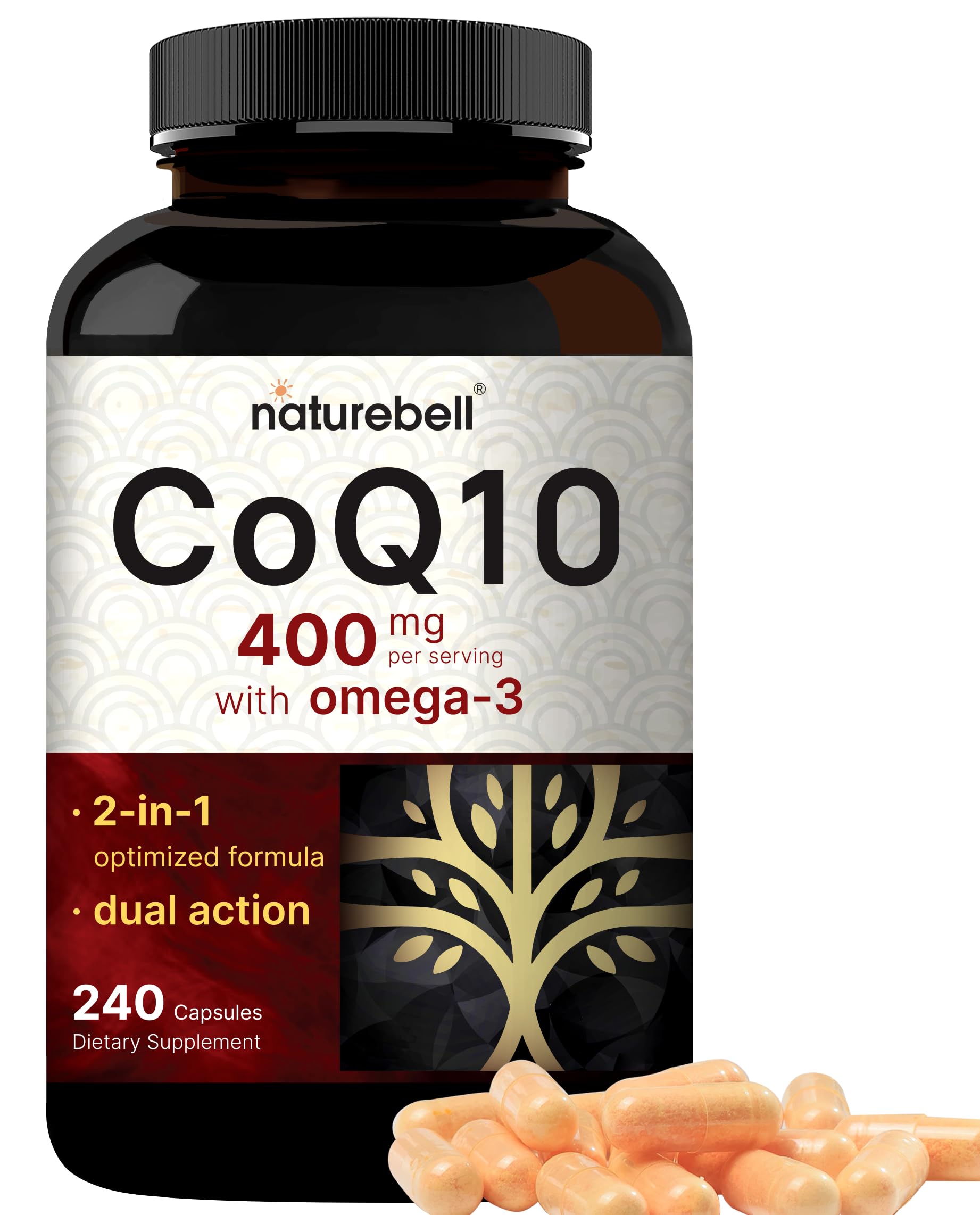 Foto 2 pulgar | Suplemento Naturebell Coq10 400 mg con Omega-3 240 Cápsulas - Venta Internacional