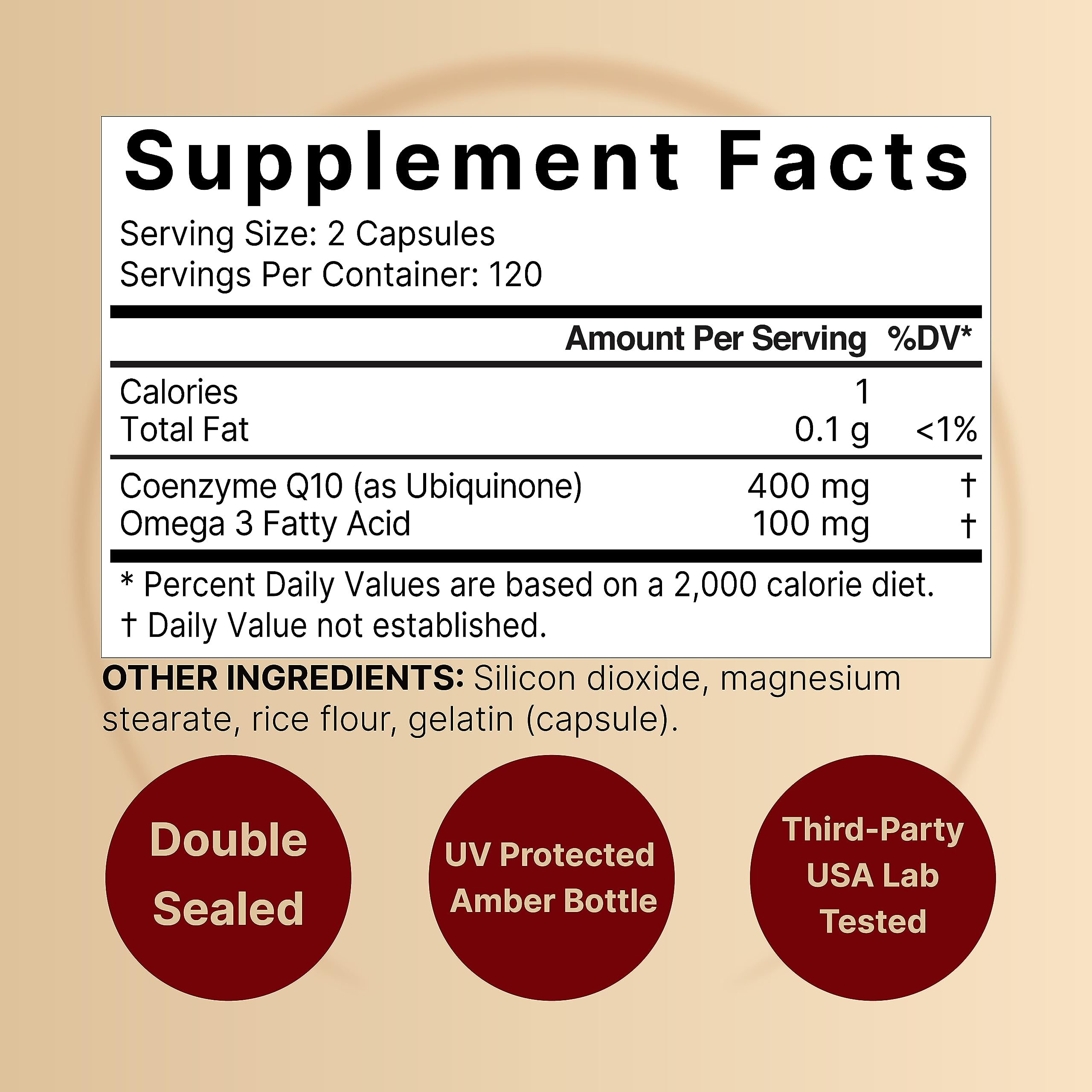 Foto 3 pulgar | Suplemento Naturebell Coq10 400 mg con Omega-3 240 Cápsulas - Venta Internacional